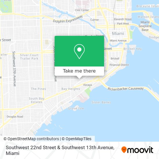 Mapa de Southwest 22nd Street & Southwest 13th Avenue