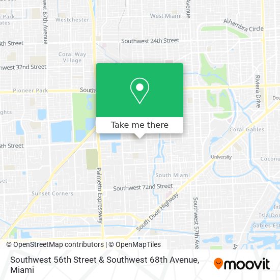 Mapa de Southwest 56th Street & Southwest 68th Avenue