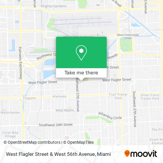 West Flagler Street & West 56th Avenue map