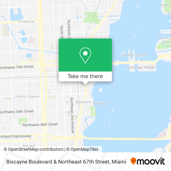 Biscayne Boulevard & Northeast 67th Street map