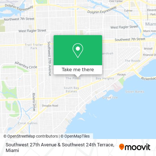 Southwest 27th Avenue & Southwest 24th Terrace map