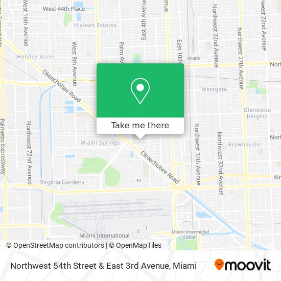 Northwest 54th Street & East 3rd Avenue map