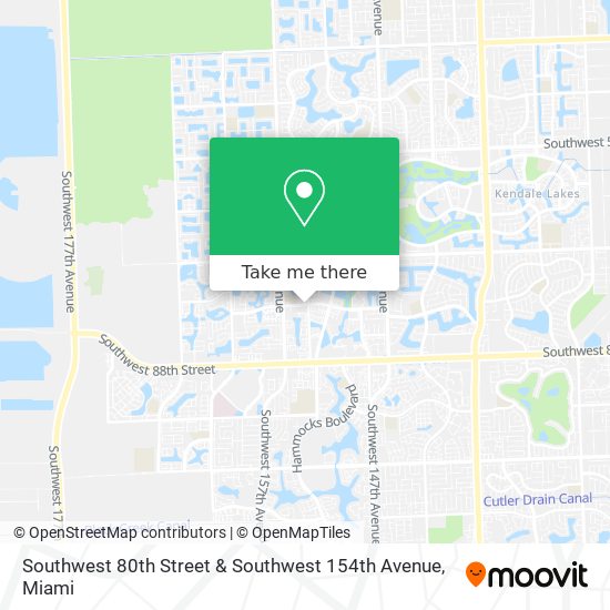 Southwest 80th Street & Southwest 154th Avenue map