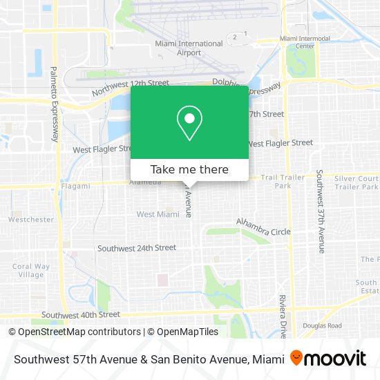 Southwest 57th Avenue & San Benito Avenue map