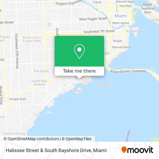 Halissee Street & South Bayshore Drive map