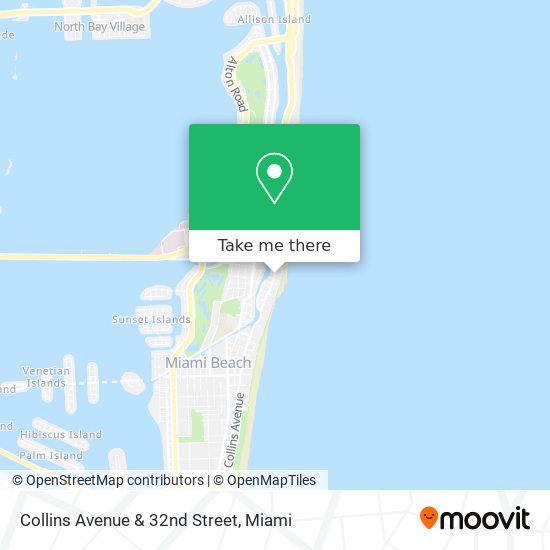 Collins Avenue & 32nd Street map