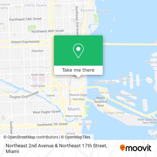 Mapa de Northeast 2nd Avenue & Northeast 17th Street