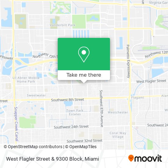 West Flagler Street & 9300 Block map