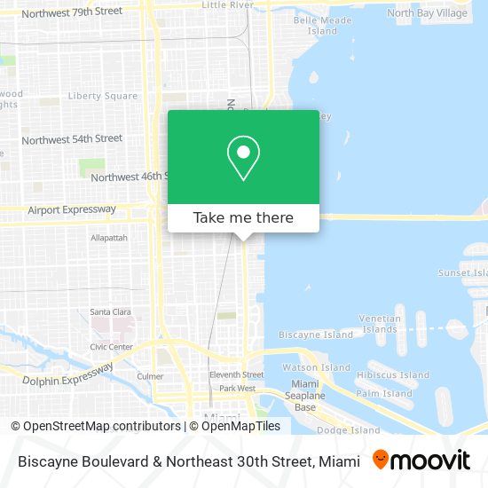 Mapa de Biscayne Boulevard & Northeast 30th Street