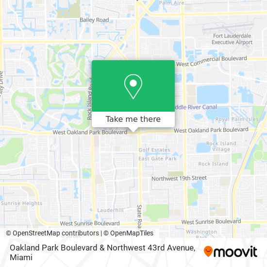 Oakland Park Boulevard & Northwest 43rd Avenue map