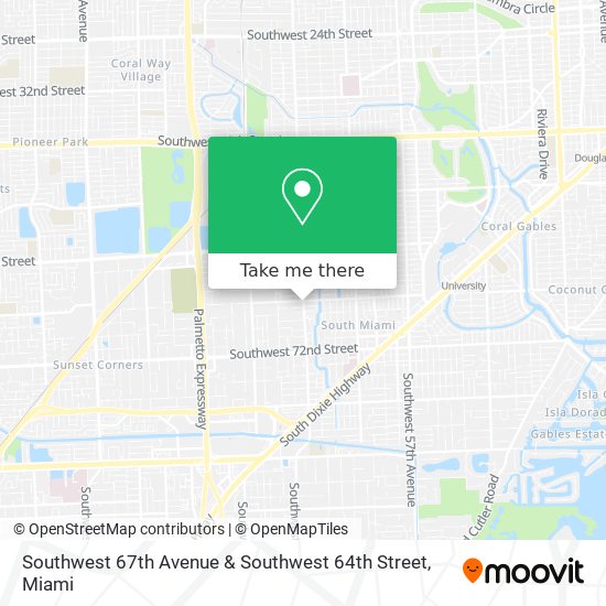 Southwest 67th Avenue & Southwest 64th Street map