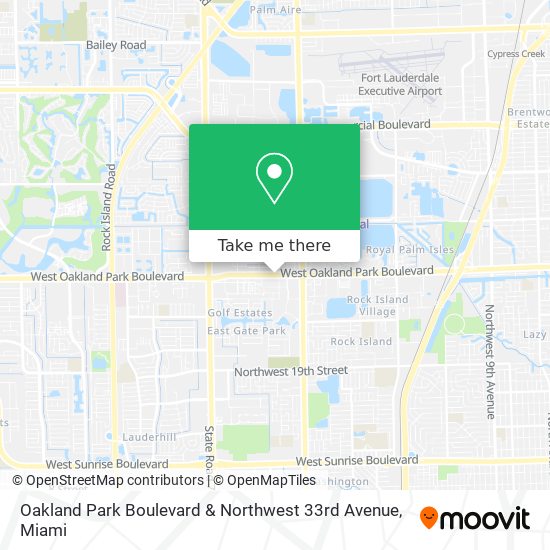 Oakland Park Boulevard & Northwest 33rd Avenue map