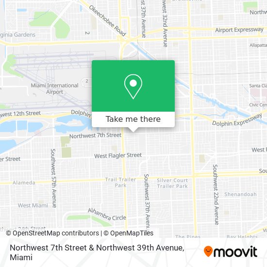Northwest 7th Street & Northwest 39th Avenue map