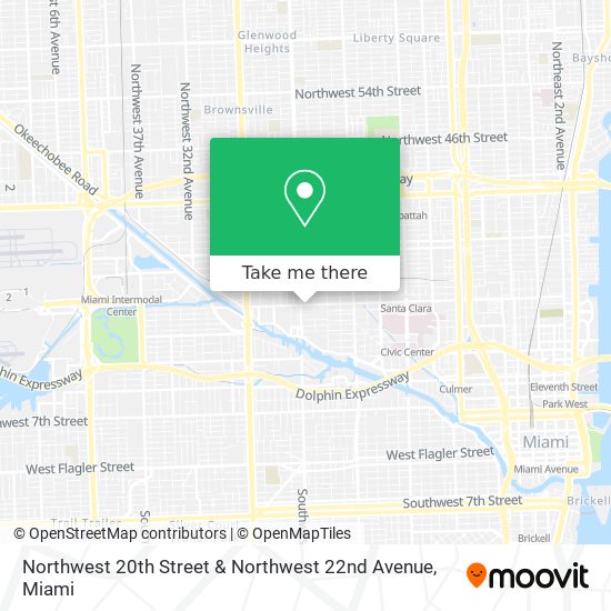 Northwest 20th Street & Northwest 22nd Avenue map