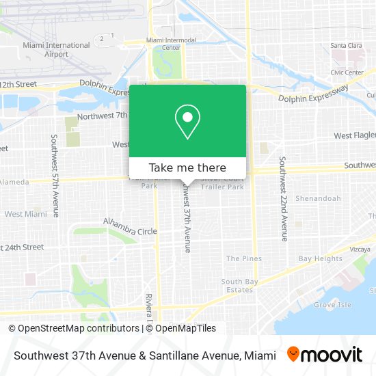 Mapa de Southwest 37th Avenue & Santillane Avenue