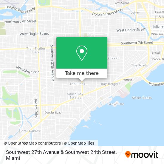 Mapa de Southwest 27th Avenue & Southwest 24th Street