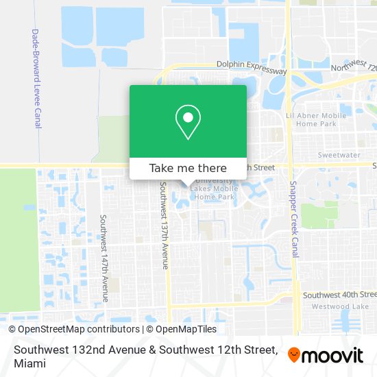 Mapa de Southwest 132nd Avenue & Southwest 12th Street