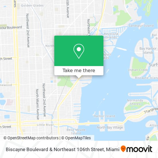 Mapa de Biscayne Boulevard & Northeast 106th Street