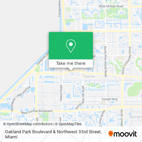 Mapa de Oakland Park Boulevard & Northwest 33rd Street