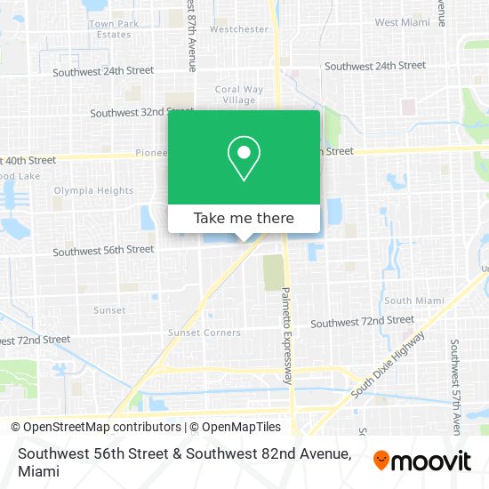 Southwest 56th Street & Southwest 82nd Avenue map