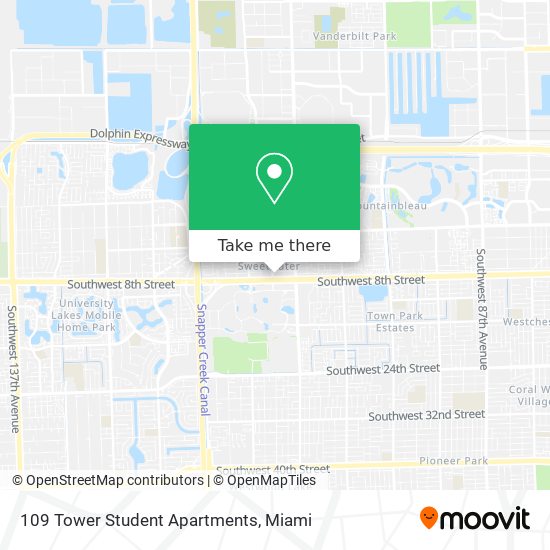 Mapa de 109 Tower Student Apartments