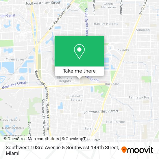 Mapa de Southwest 103rd Avenue & Southwest 149th Street