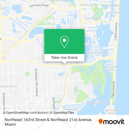 Northeast 163rd Street & Northeast 21st Avenue map