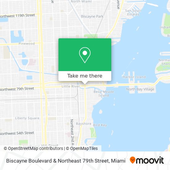 Biscayne Boulevard & Northeast 79th Street map