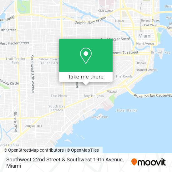 Southwest 22nd Street & Southwest 19th Avenue map