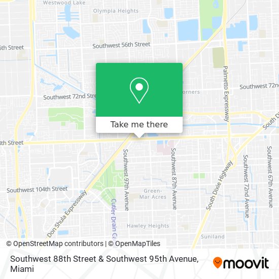 Southwest 88th Street & Southwest 95th Avenue map
