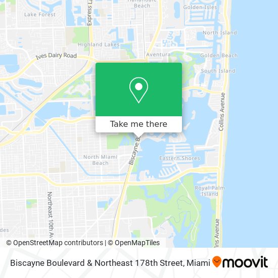 Biscayne Boulevard & Northeast 178th Street map