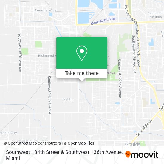 Southwest 184th Street & Southwest 136th Avenue map