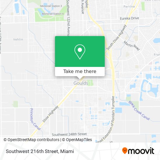 Southwest 216th Street map