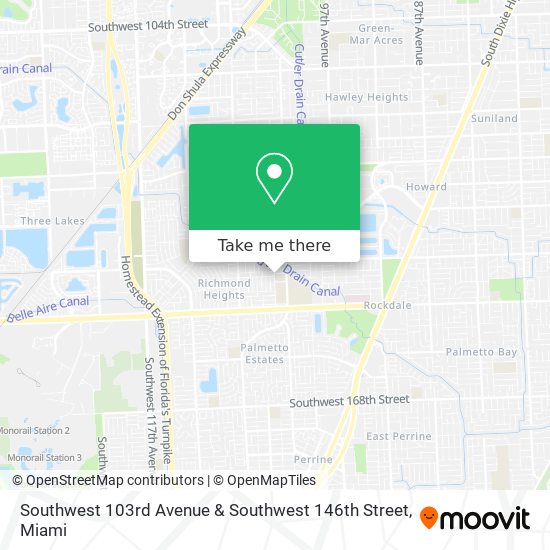 Mapa de Southwest 103rd Avenue & Southwest 146th Street
