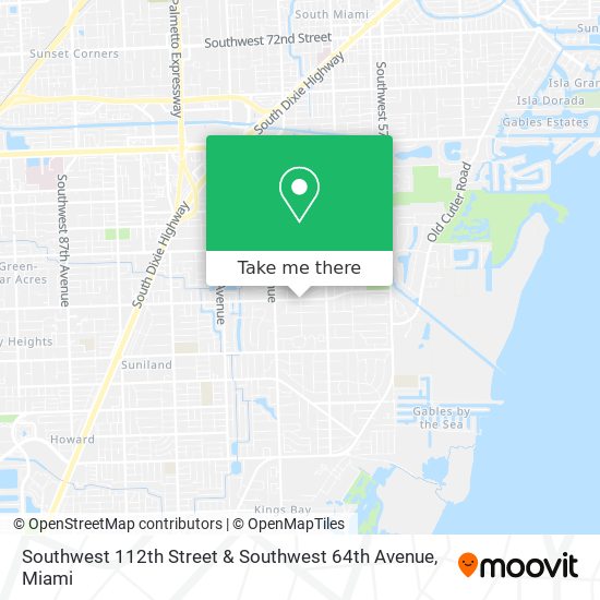 Southwest 112th Street & Southwest 64th Avenue map