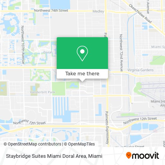 Staybridge Suites Miami Doral Area map