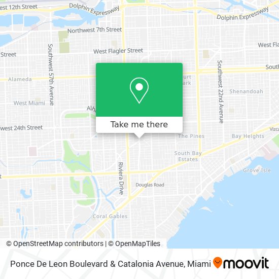 Mapa de Ponce De Leon Boulevard & Catalonia Avenue