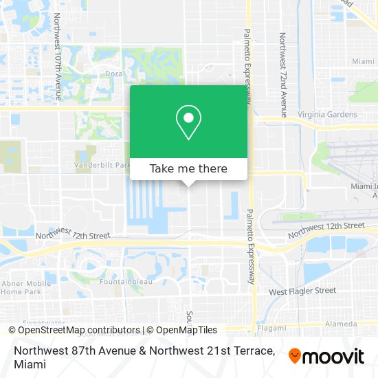 Mapa de Northwest 87th Avenue & Northwest 21st Terrace