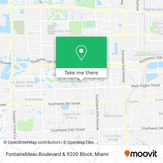 Mapa de Fontainebleau Boulevard & 9200 Block