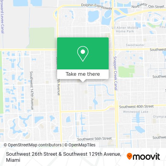 Southwest 26th Street & Southwest 129th Avenue map