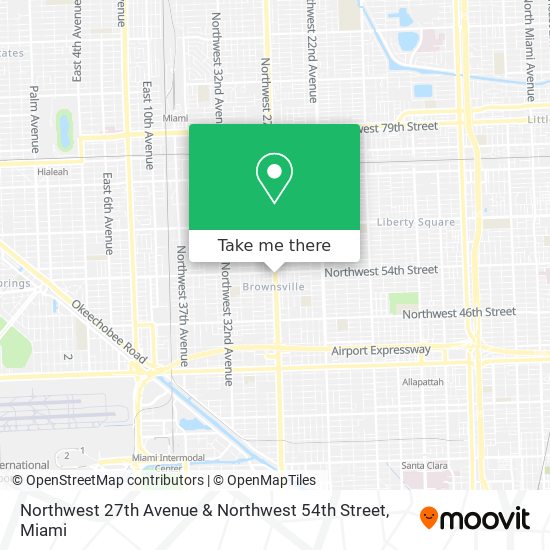 Northwest 27th Avenue & Northwest 54th Street map