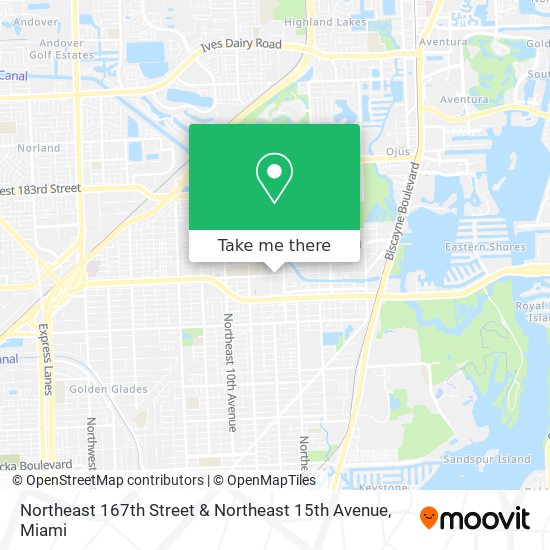 Northeast 167th Street & Northeast 15th Avenue map