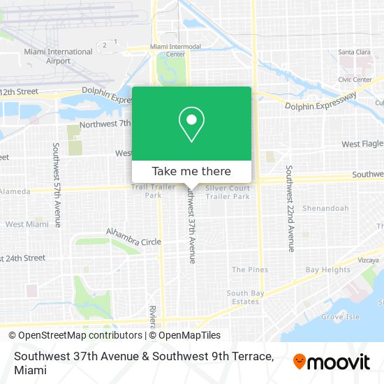Mapa de Southwest 37th Avenue & Southwest 9th Terrace