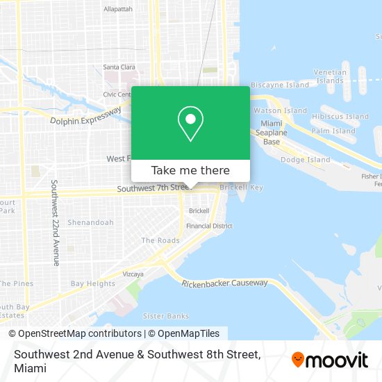 Southwest 2nd Avenue & Southwest 8th Street map