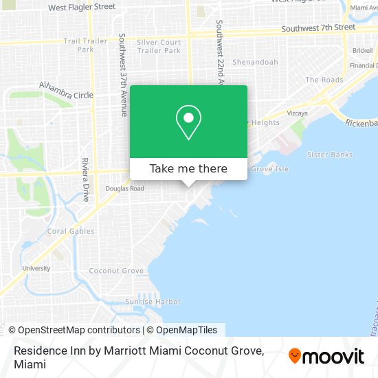 Mapa de Residence Inn by Marriott Miami Coconut Grove