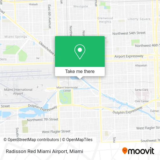 Mapa de Radisson Red Miami Airport