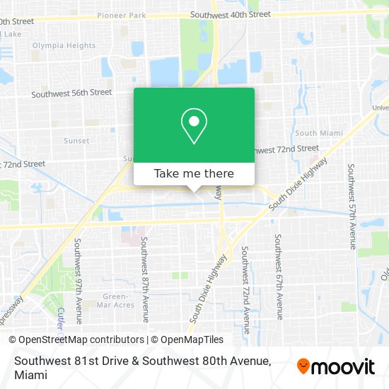 Mapa de Southwest 81st Drive & Southwest 80th Avenue