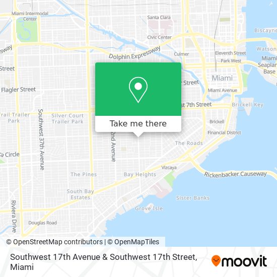 Southwest 17th Avenue & Southwest 17th Street map