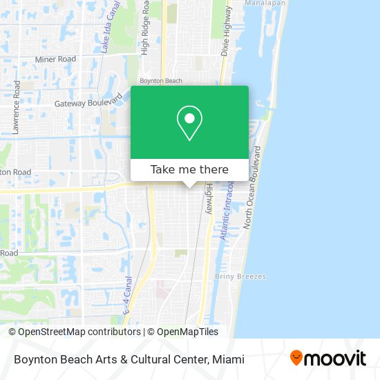Boynton Beach Arts & Cultural Center map