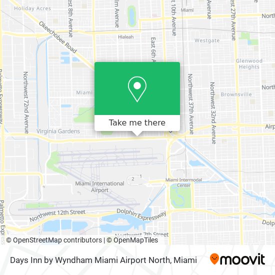 Mapa de Days Inn by Wyndham Miami Airport North